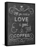 Love Coffee-Erin Clark-Framed Stretched Canvas