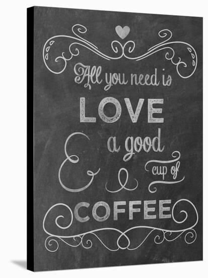 Love Coffee-Erin Clark-Stretched Canvas