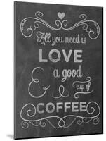 Love Coffee-Erin Clark-Mounted Giclee Print