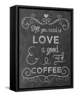 Love Coffee-Erin Clark-Framed Stretched Canvas