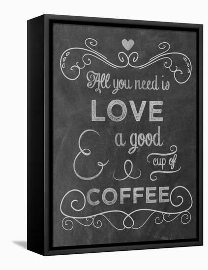 Love Coffee-Erin Clark-Framed Stretched Canvas