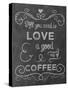 Love Coffee-Erin Clark-Stretched Canvas