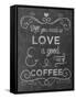 Love Coffee-Erin Clark-Framed Stretched Canvas