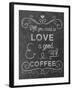 Love Coffee-Erin Clark-Framed Giclee Print