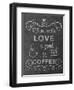 Love Coffee-Erin Clark-Framed Premium Giclee Print
