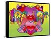 Love Color Heart-Howie Green-Framed Stretched Canvas