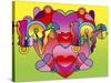 Love Color Heart-Howie Green-Stretched Canvas
