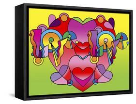 Love Color Heart-Howie Green-Framed Stretched Canvas