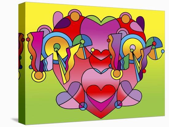 Love Color Heart-Howie Green-Stretched Canvas