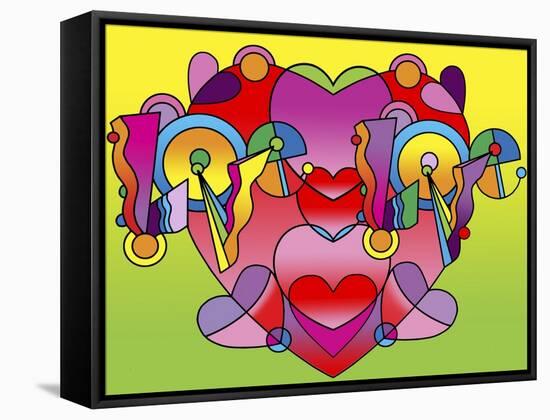 Love Color Heart-Howie Green-Framed Stretched Canvas