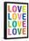Love (Colorful, White)-null-Framed Poster