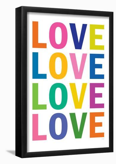 Love (Colorful, White)-null-Framed Poster