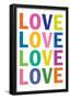 Love (Colorful, White)-null-Framed Poster