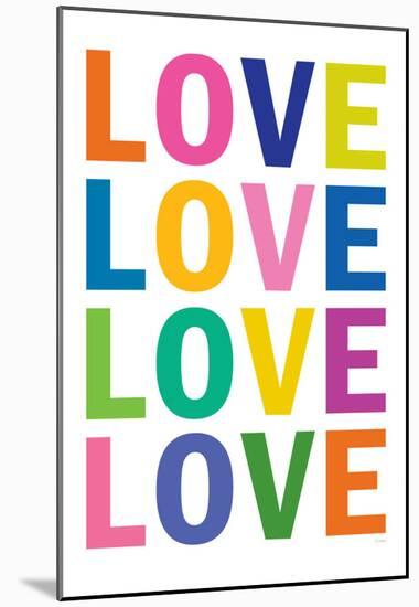 Love (Colorful, White)-null-Mounted Poster
