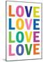 Love (Colorful, White)-null-Mounted Poster