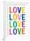 Love (Colorful, White)-null-Framed Art Print