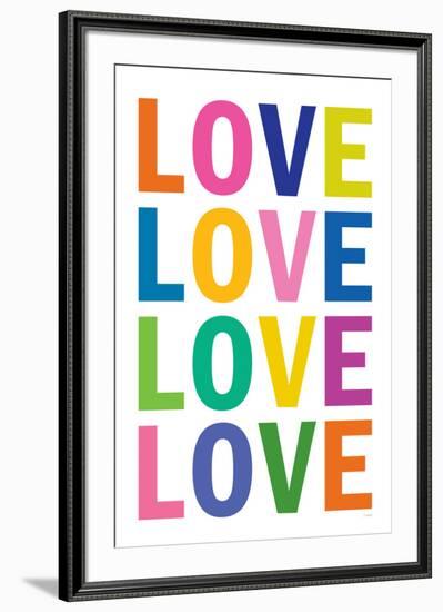 Love (Colorful, White)-null-Framed Art Print