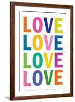 Love (Colorful, White)-null-Framed Art Print