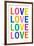 Love (Colorful, White)-null-Framed Art Print