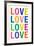 Love (Colorful, White)-null-Framed Art Print