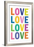 Love (Colorful, White)-null-Framed Art Print