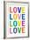 Love (Colorful, White)-null-Framed Art Print