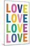 Love (Colorful, White)-null-Mounted Art Print