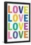 Love (Colorful, White)-null-Framed Poster