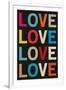 Love (Colorful)-null-Framed Art Print