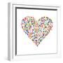 Love Concept; Heart Made of People. People are Made of All Flags from the World.-hibrida13-Framed Premium Giclee Print