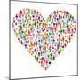 Love Concept; Heart Made of People. People are Made of All Flags from the World.-hibrida13-Mounted Premium Giclee Print