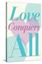 Love Conquers All Romance Poster-null-Stretched Canvas