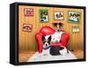 Love Couple Sofa Dogs-Javier Brosch-Framed Stretched Canvas