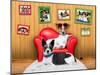 Love Couple Sofa Dogs-Javier Brosch-Mounted Photographic Print