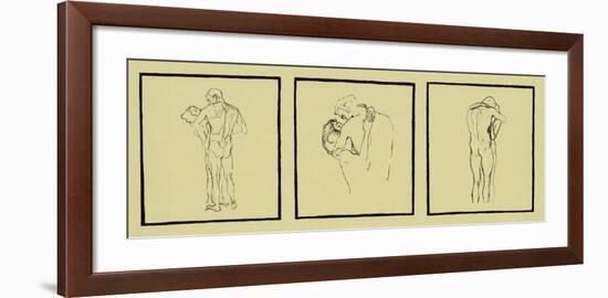 Love Couples, c.1905-Gustav Klimt-Framed Serigraph