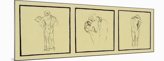 Love Couples, c.1905-Gustav Klimt-Mounted Serigraph