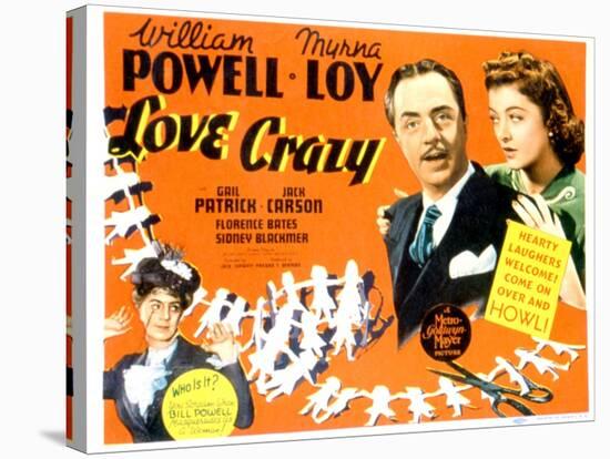 Love Crazy, William Powell, Myrna Loy, 1941-null-Stretched Canvas