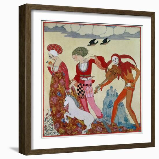 Love, Desire and Death-Georges Barbier-Framed Giclee Print