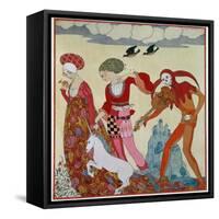 Love, Desire and Death-Georges Barbier-Framed Stretched Canvas