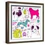 Love Dogs! Vector Doodles Set-Alisa Foytik-Framed Art Print