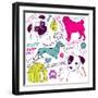 Love Dogs! Vector Doodles Set-Alisa Foytik-Framed Art Print