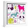 Love Dogs! Vector Doodles Set-Alisa Foytik-Framed Art Print