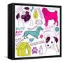 Love Dogs! Vector Doodles Set-Alisa Foytik-Framed Stretched Canvas