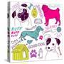 Love Dogs! Vector Doodles Set-Alisa Foytik-Stretched Canvas