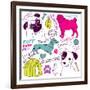 Love Dogs! Vector Doodles Set-Alisa Foytik-Framed Art Print