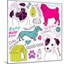 Love Dogs! Vector Doodles Set-Alisa Foytik-Mounted Art Print