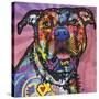 Love Face, Dogs, Pets, Pop Art, Pink, Sun Ray, Stencils, Happy, Expecting, Looking for a treat-Russo Dean-Stretched Canvas