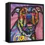 Love Face, Dogs, Pets, Pop Art, Pink, Sun Ray, Stencils, Happy, Expecting, Looking for a treat-Russo Dean-Framed Stretched Canvas