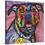 Love Face, Dogs, Pets, Pop Art, Pink, Sun Ray, Stencils, Happy, Expecting, Looking for a treat-Russo Dean-Stretched Canvas