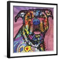 Love Face, Dogs, Pets, Pop Art, Pink, Sun Ray, Stencils, Happy, Expecting, Looking for a treat-Russo Dean-Framed Giclee Print